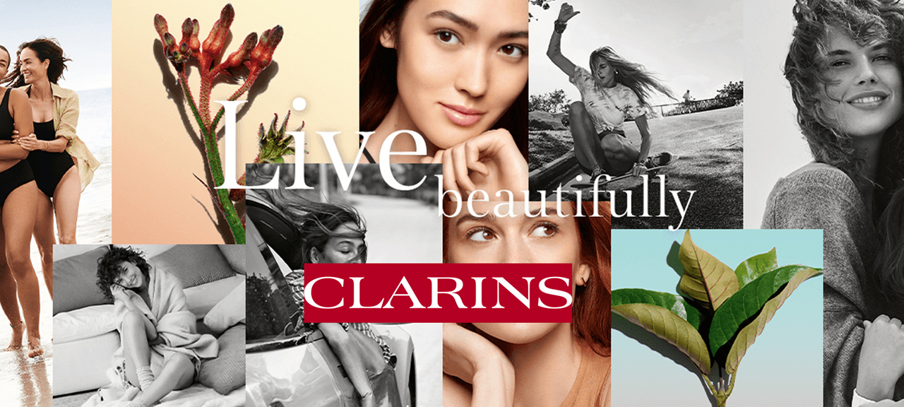 Live Beautifully Clarins.